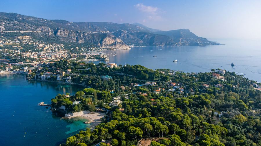 Aerial view of the Cap-Ferrat peninsula